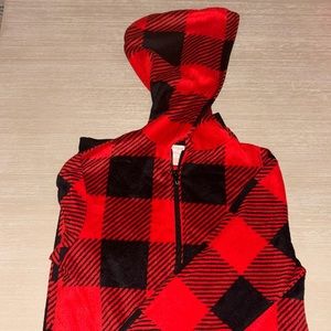 Buffalo plaid onesie